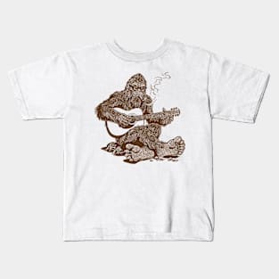 Bigfoot Playing Guitar Kids T-Shirt